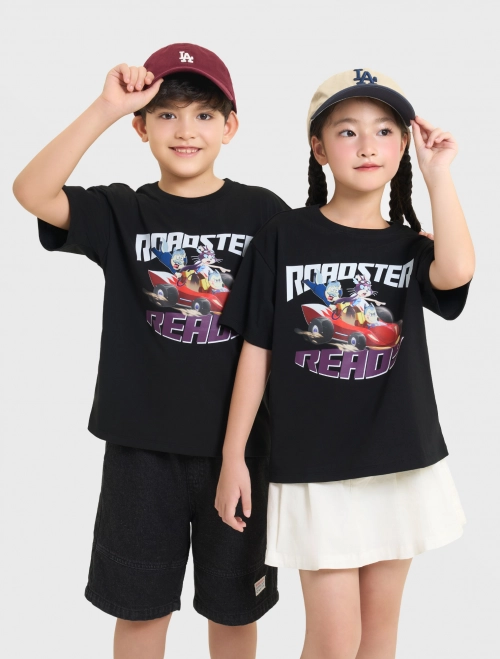 Áo phông unisex trẻ em in hình Wolfoo