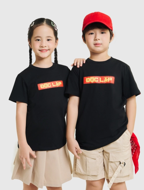 Áo phông unisex trẻ em Độc Lập - Tự do - Hạnh phúc