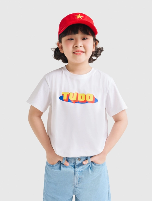 Áo phông unisex trẻ em Độc Lập - Tự do - Hạnh phúc