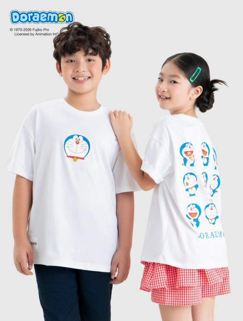Áo phông unisex trẻ em Cotton USA in hình Doraemon | OEKO-TEX