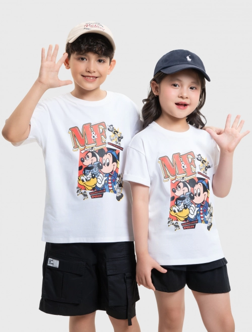 Áo phông unisex trẻ em in hình Mickey & Friends