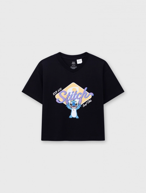 Áo phông unisex trẻ em Cotton USA hình in Stitch