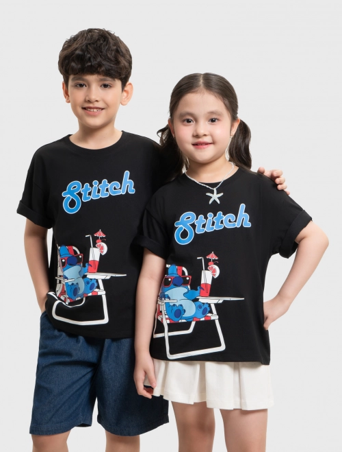 Áo phông unisex trẻ em in hình Stitch