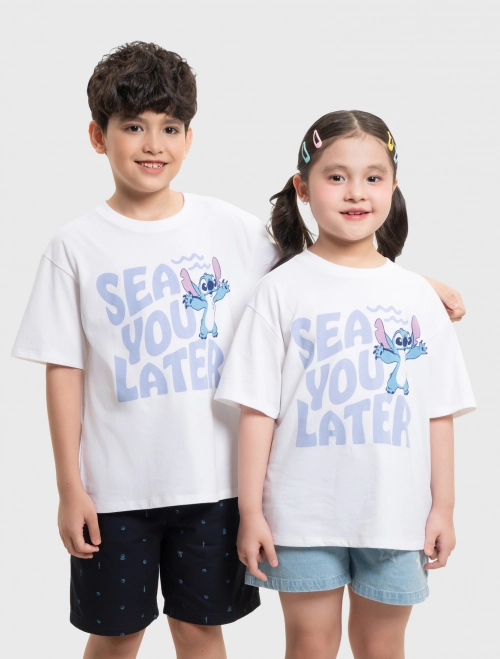 Áo phông unisex trẻ em in hình Stitch