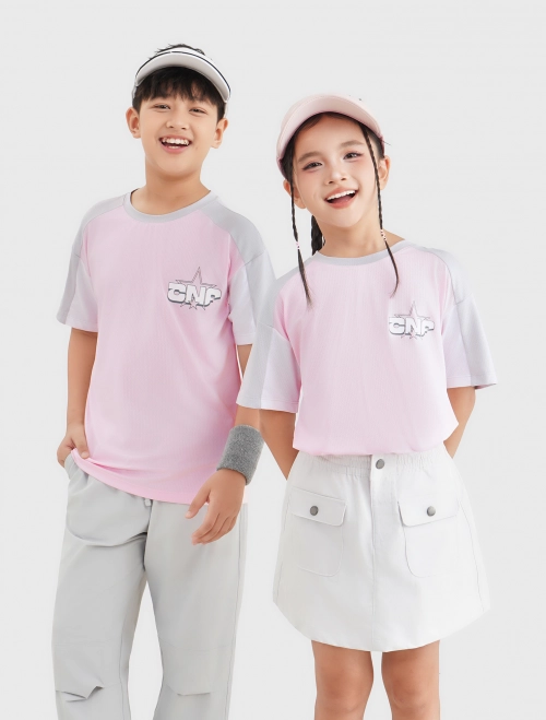 Áo phông active unisex trẻ em có hình in | Wicking