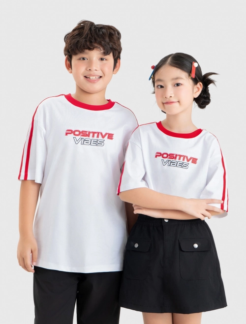 Áo phông unisex trẻ em Cotton USA có hình in