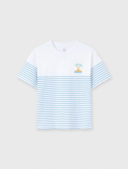 Áo phông unisex trẻ em Cotton USA dáng rộng