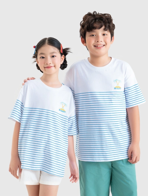 Áo phông unisex trẻ em Cotton USA dáng rộng