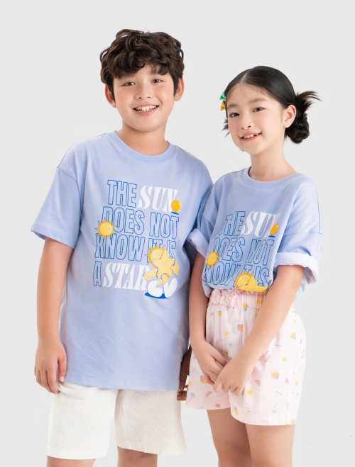 Áo phông unisex trẻ em có hình in