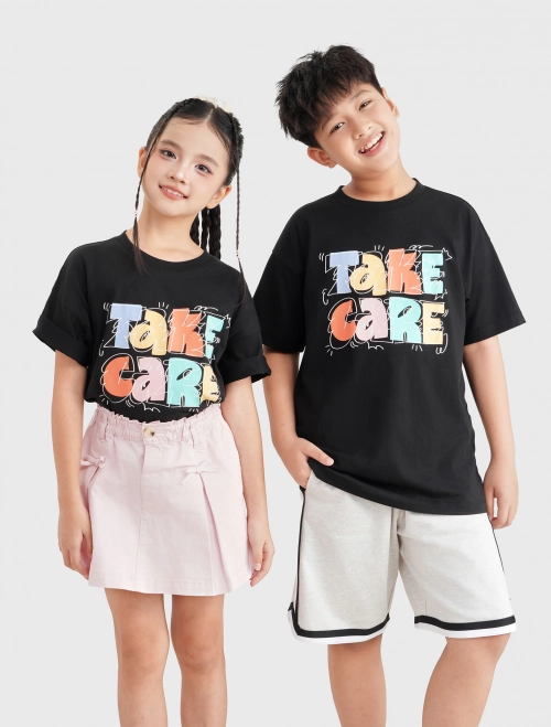 Áo phông unisex trẻ em có hình in