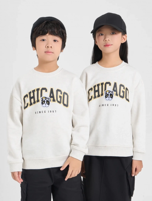 Áo nỉ unisex trẻ em có hình in