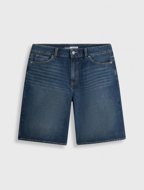 Quần soóc jeans unisex người lớn cotton dáng bermuda