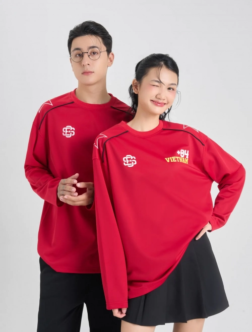 Áo phông unisex người lớn Canifa S Kết nối tự hào dáng oversized dài tay