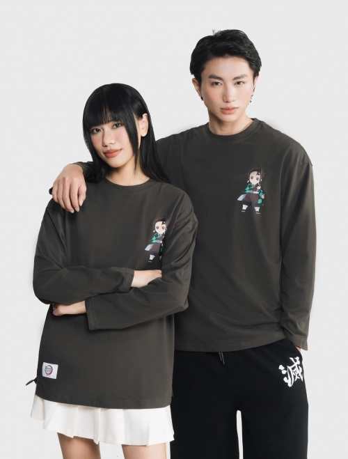 Áo phông unisex người lớn in hình Demon Slayer