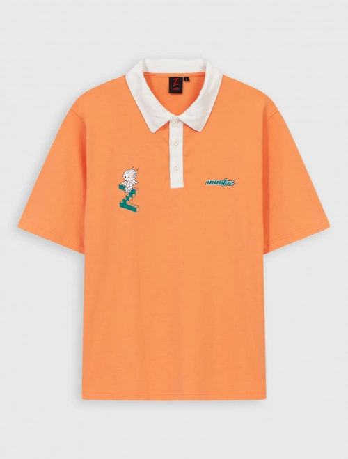 Áo polo unisex người lớn có hình in