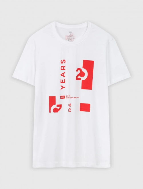 Áo phông người lớn unisex hình in kỉ niệm Canifa 20 năm