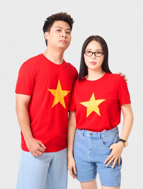 Áo phông unisex người lớn Cờ đỏ sao vàng