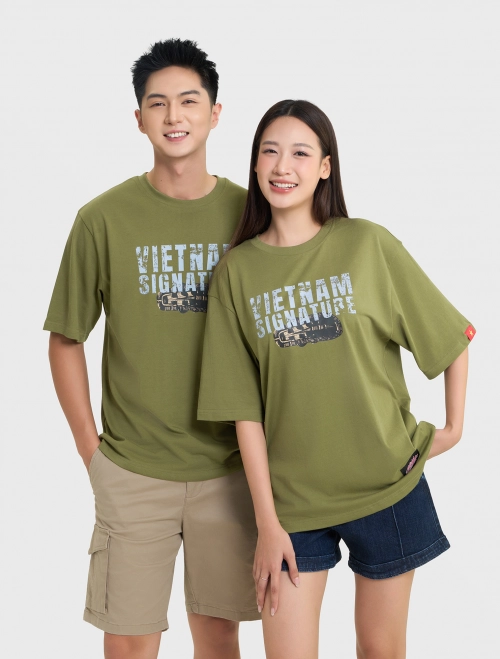 Áo phông unisex người lớn in chữ Khe Sanh