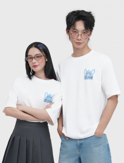 Áo phông unisex người lớn in hình Stitch