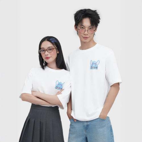 Áo phông unisex người lớn in hình Stitch