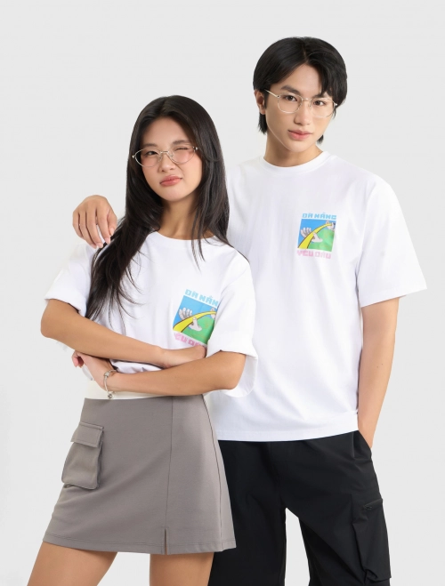 Áo phông typo unisex Chữ Việt yêu dấu