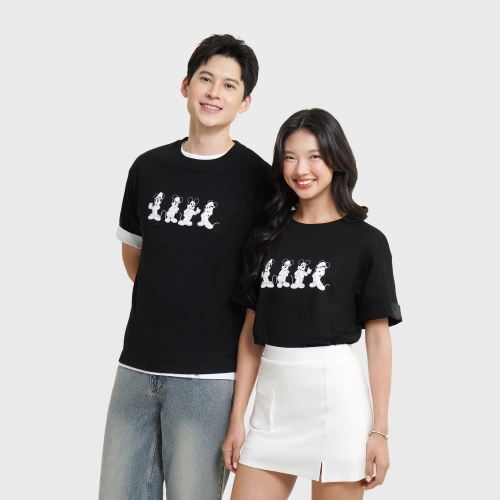 Áo phông unisex người lớn in hình Mickey