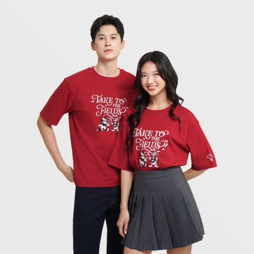 Áo phông unisex người lớn in hình Mickey