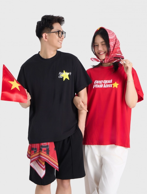 Áo phông Boxy Unisex Người Lớn Trạm Yêu Nước