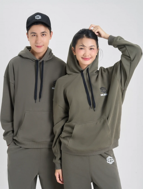 Áo nỉ có mũ unisex người lớn Canifa S Kết nối tự hào dáng relax