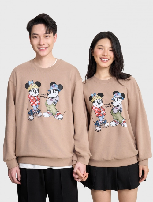 Áo nỉ unisex người lớn in hình Mickey