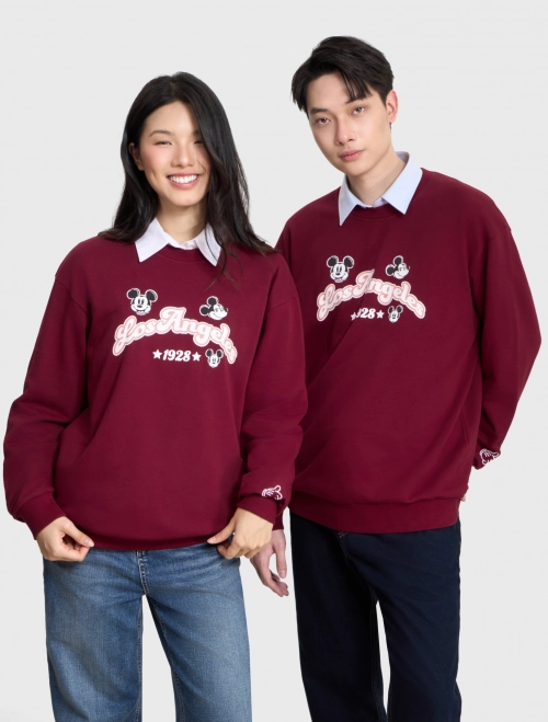 Áo nỉ unisex người lớn in hình Mickey