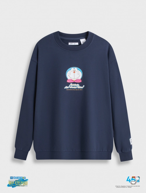 Áo nỉ vòng lông unisex người lớn hình in Doraemon