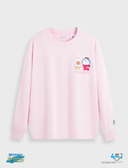 Áo nỉ vòng lông unisex người lớn hình in Doraemon