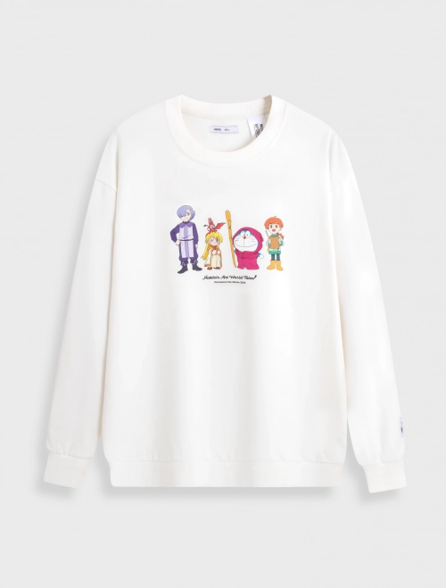 Áo nỉ unisex người lớn in hình Doraemon