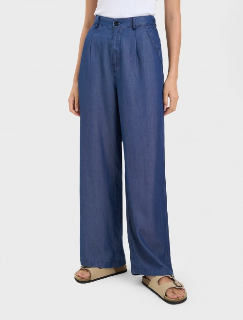 Quần jeans nữ tencel dáng suông