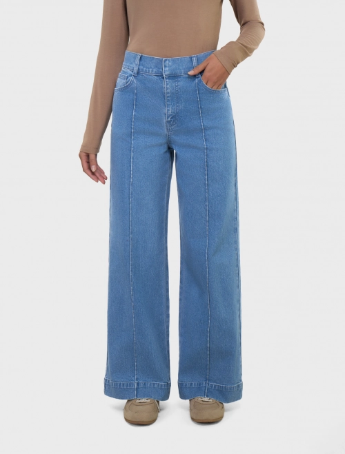 Quần jeans nữ cotton dáng suông