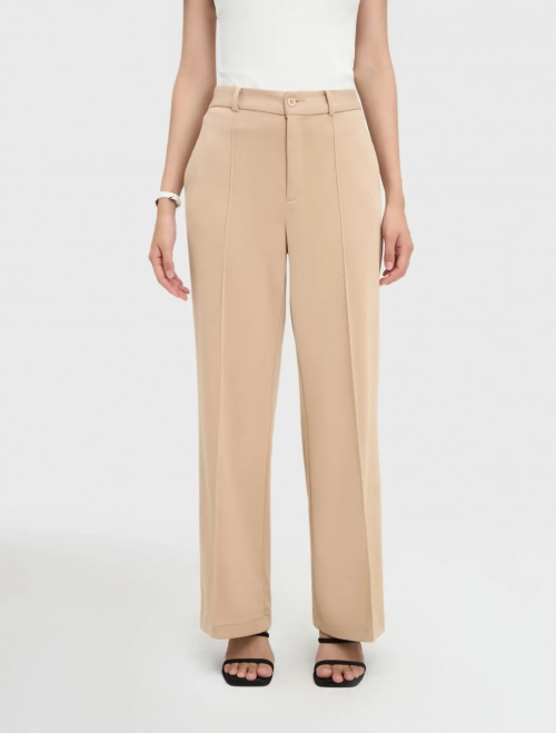 Quần dài nữ dáng suông có túi chéo