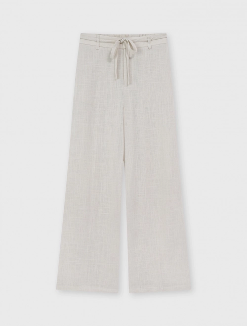 Quần dài nữ rayon linen dáng rộng có lót