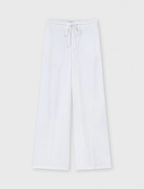 Quần dài nữ rayon linen dáng rộng có lót