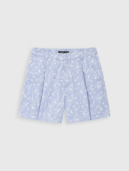 Quần soóc nữ cotton dáng suông