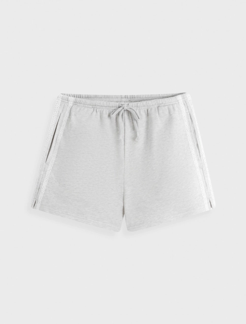 Quần soóc nữ Cotton USA dáng ngắn phối ren