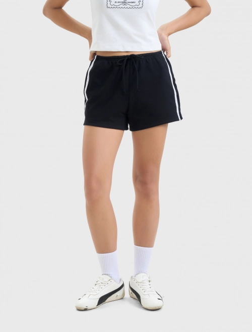 Quần soóc nữ Cotton USA dáng ngắn phối ren