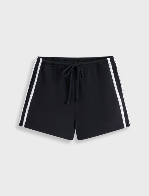 Quần soóc nữ Cotton USA dáng ngắn phối ren