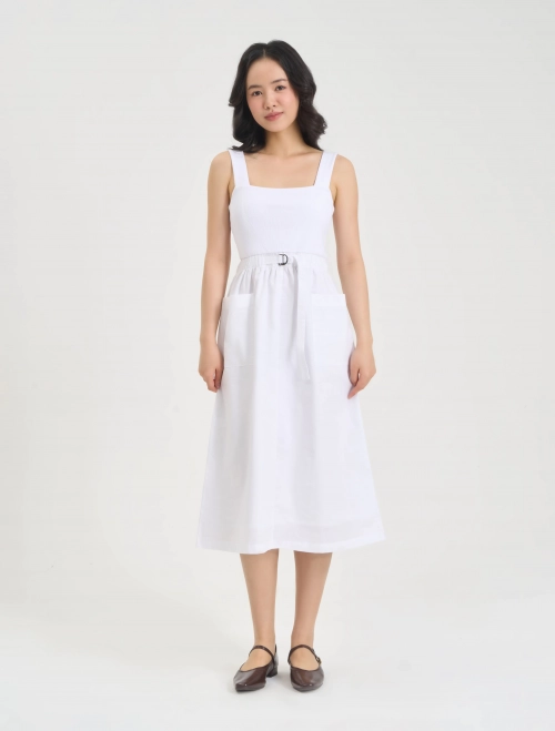 Váy liền nữ hai dây dáng midi