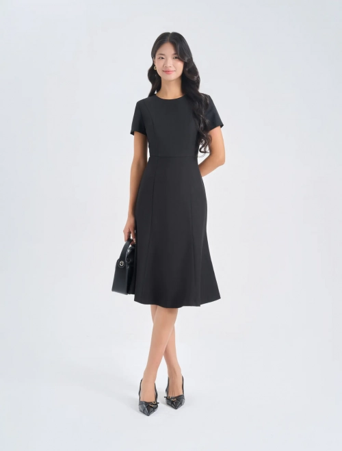 Váy liền nữ ngắn tay dáng A