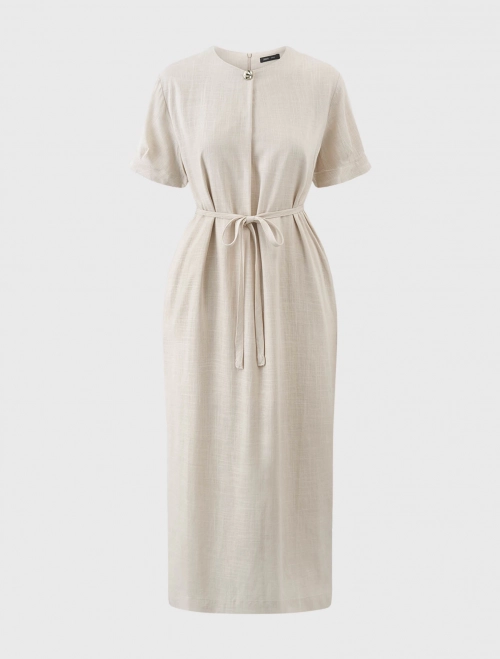 Váy liền nữ rayon linen dáng suông
