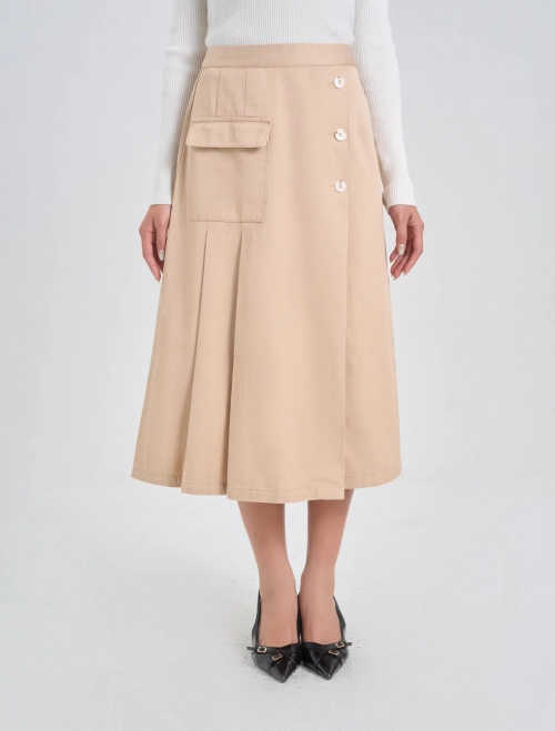 Chân váy khaki nữ