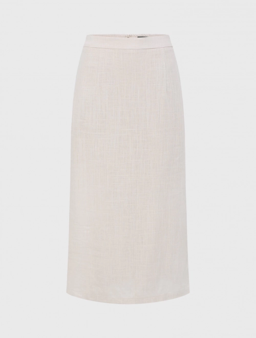 Chân váy nữ rayon linen dáng suông dài có lót