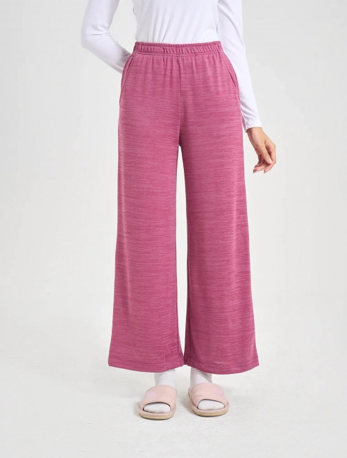 Quần mặc nhà nữ dáng suông