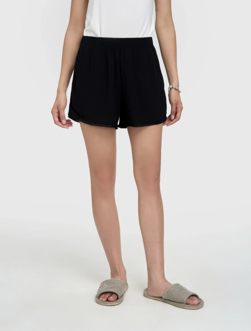 Quần mặc nhà nữ viscose dáng ngắn